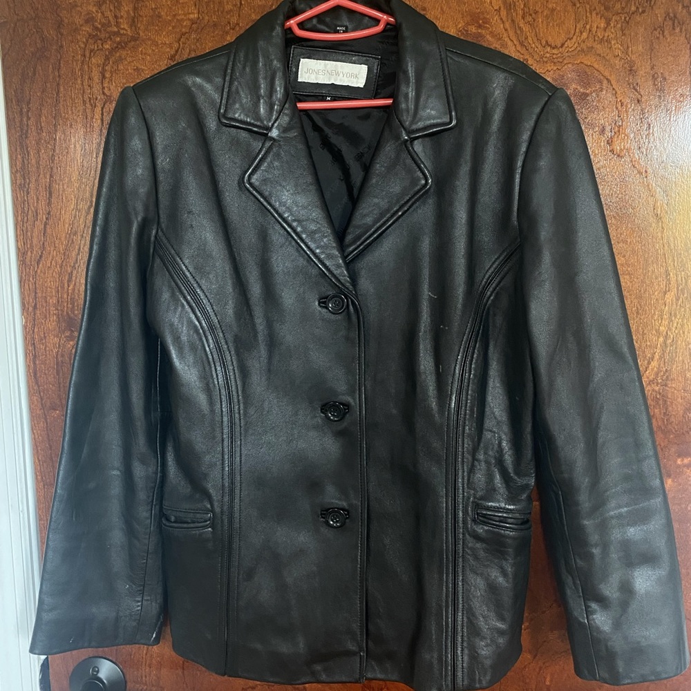 Leather blazer